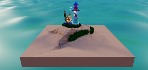 Low Poly Light House preview image